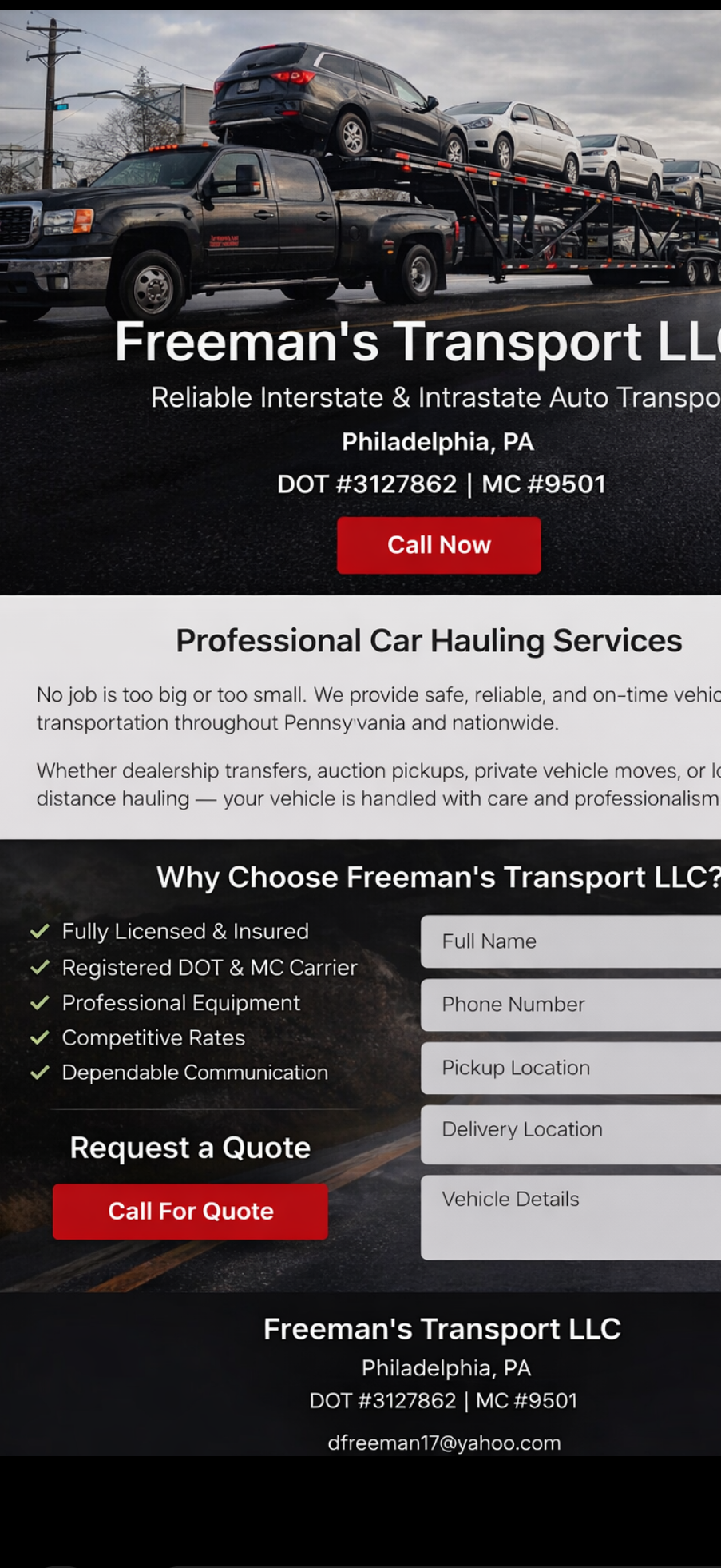 Automobile Hauling Service